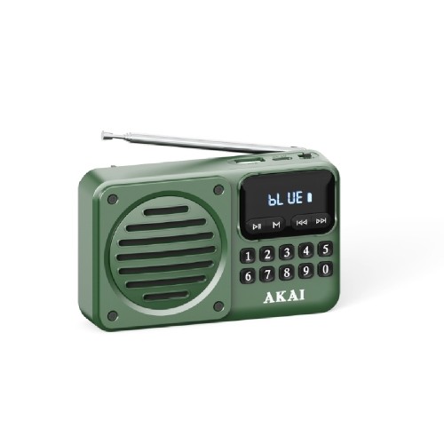 ΡΑΔΙΟΦΩΝΟ AKAI APR-300 RETRO GREEN ME BLUETOOTH